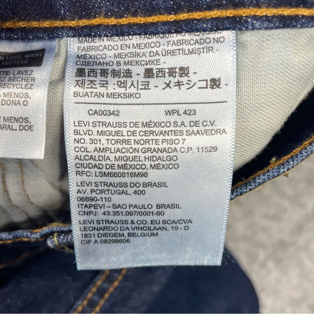 Levis 505 Jeans Mens‎ 38x30 Blue Whiskered Classic Straight Leg Denim 5 Pocket - Picture 6 of 11